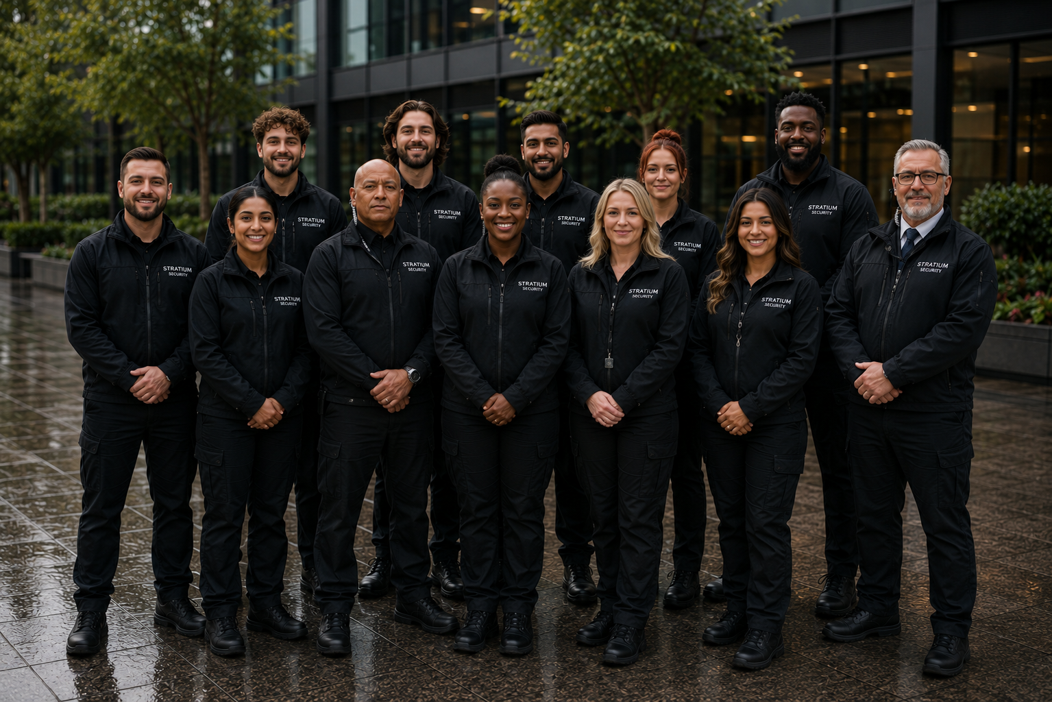 The Stratium team — uniformed professionals ready to serve